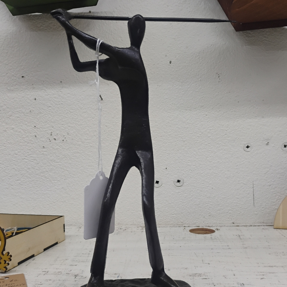 Black Modernist Human Form Sculpture